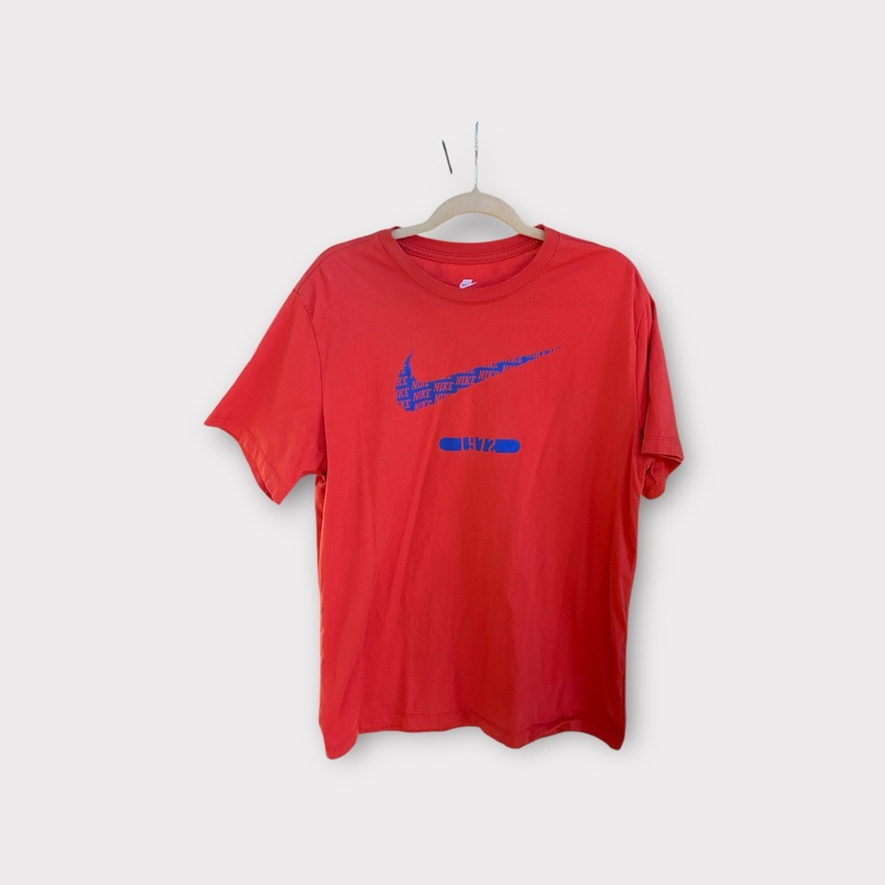 Nike Red and Blue Graphic Tee